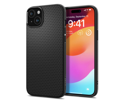 Etui do telefonów SPIGEN Liquid Air do iPhone 15 Matte czarny